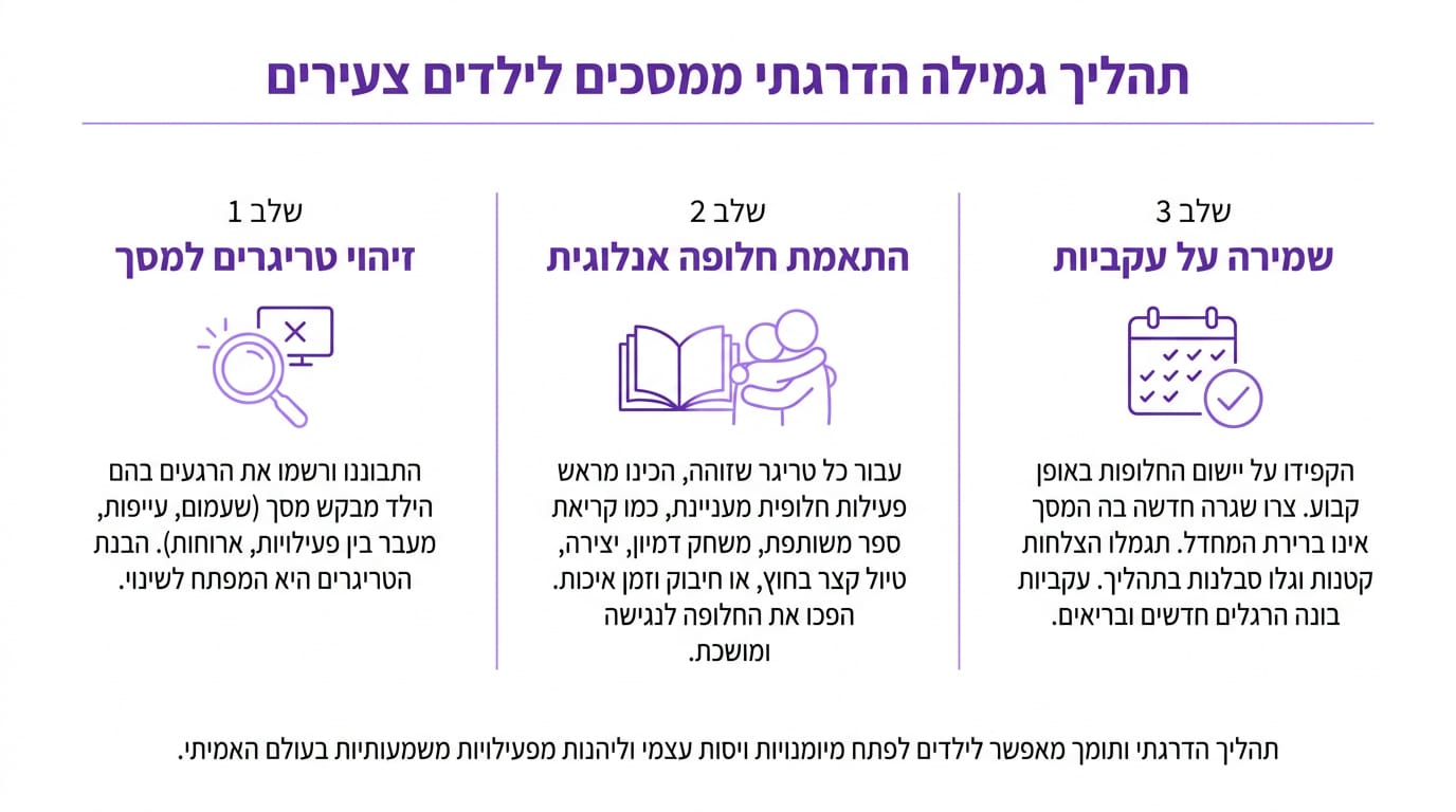 גמילה ממסכים ללא מאבקים