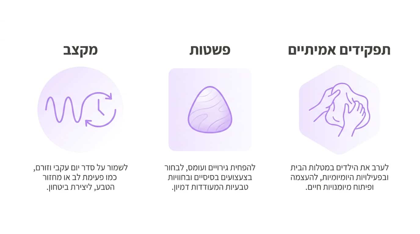 יישום בבית: מקצב, פשטות ותפקידים אמיתיים